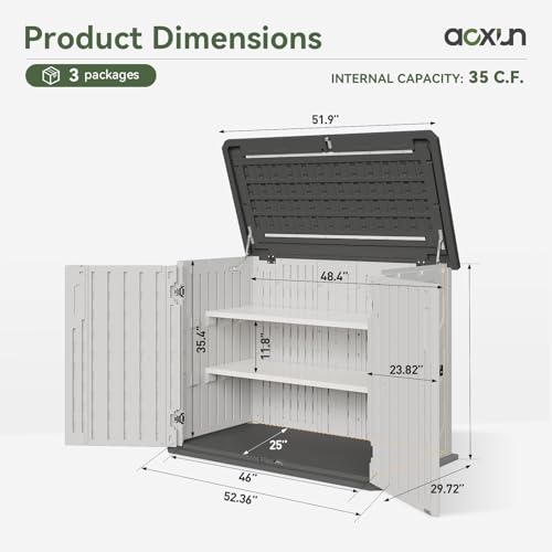 Outdoor Storage Shed (White / 35 Cu.Ft)