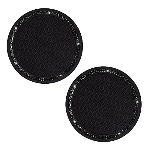 2 Pack Car Cup Holder Coaster (Black)