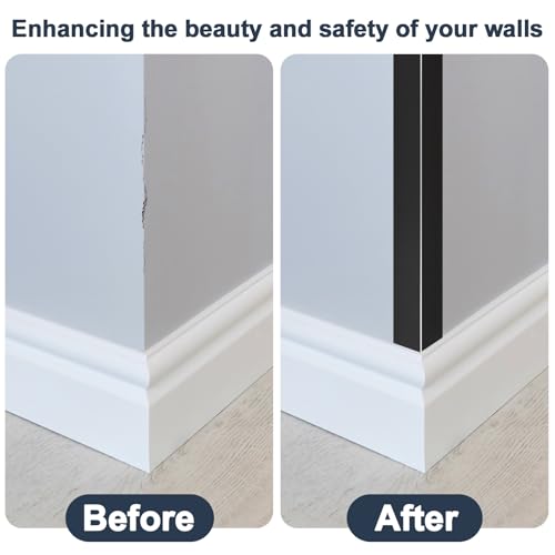 4PCS 45" Black Metal Corner Protectors (4pack-45.0 x 2.0 x 2.0 in / Black)