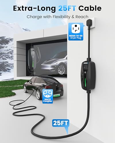 Level 2 EV Charger for Tesla (NEMA 14-30 Plug (Tesla))