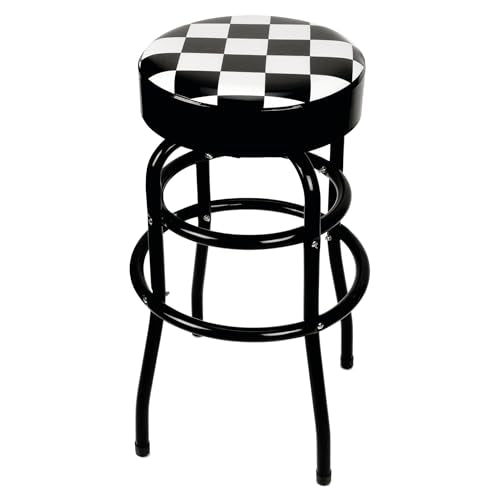 W85023 28.5 in. Checkerboard Swivel Bar Stool (Checkerboard Swivel Bar Stool)