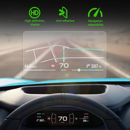 2pcs Hud Reflective Film Car Head