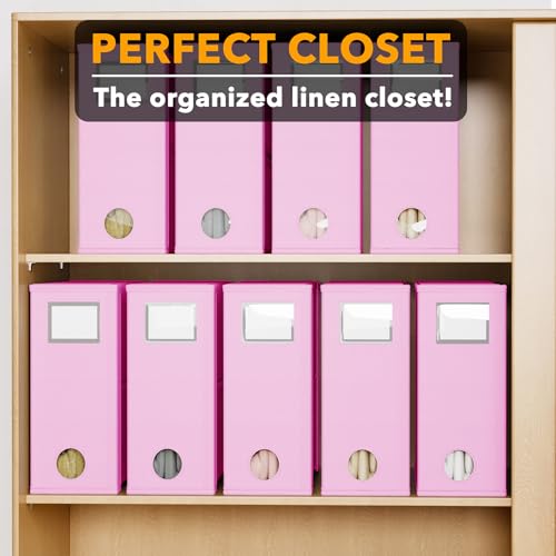 9 Pack Bed Sheet Organizers and Storage (9 pcs / Pink)