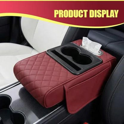 Car Center Console Cover (Burgundy)