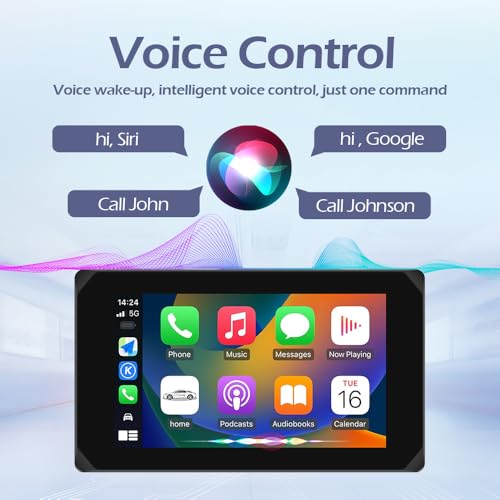 Wireless Carplay Motorcycle Dash Camera with 5" Touchscreen (CS5 Pro)