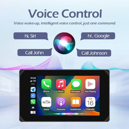 Wireless Carplay Motorcycle Dash Camera with 5" Touchscreen (CS5 Pro)