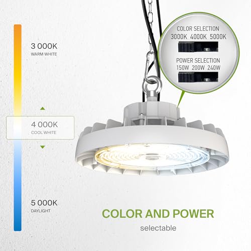 240W LED High Bay UFO Lighting (White)