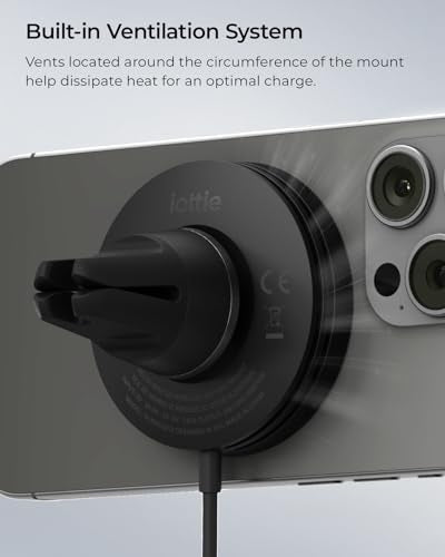 Velox Qi2 Mini Wireless Charging Car Mount (Qi 2 Wireless Charging)