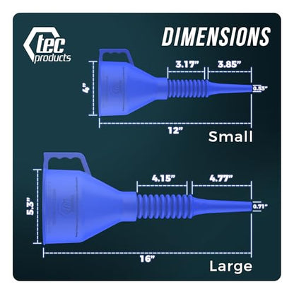 FlexAll Long Flexible Oil Change Funnel (Blue / Small)