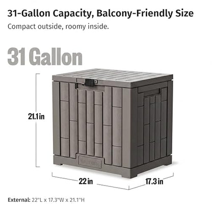 Outdoor Storage Box (Brown / 31 Gallon)