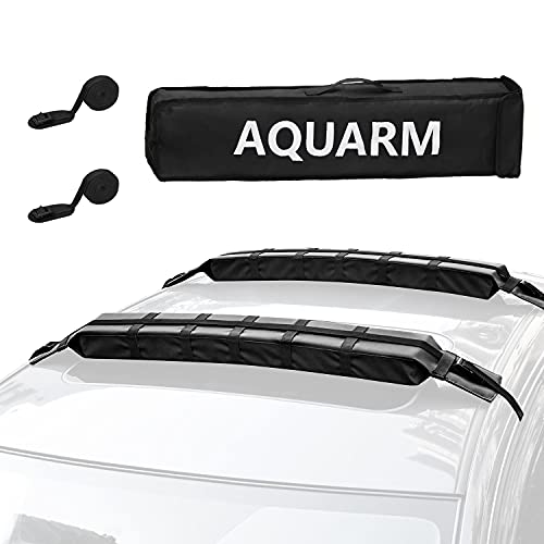 Kayak Roof Rack Soft Roof Rack Pads for Car Kayak Surfboard (RR001 / 32 x 5.5 x 7.5 inches)