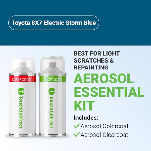 Car Paint Touch Up Spray Kit (Aerosol Spray - Essential Kit / Electric Storm Blue)