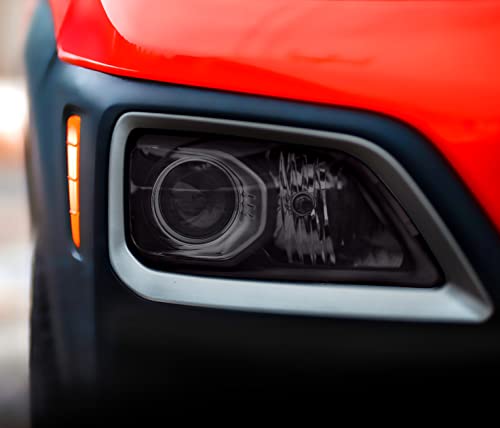 Smoke Black Adhesive Headlight Wrap Tinting Vinyl 16 Inch x 48 Inch Roll (16" x 48" 2-roll Pack / Black)