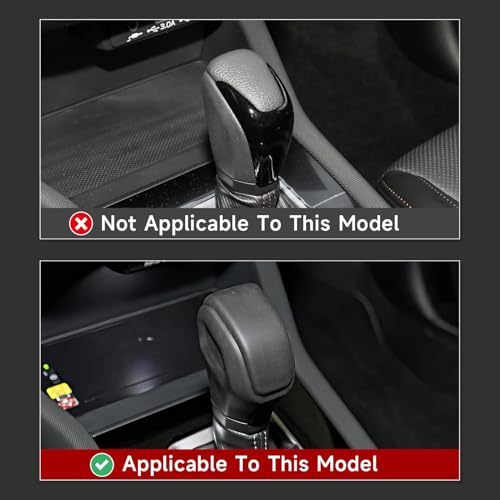 Car Carbon Fiber ABS Gear Shift Knob Panel Sticker Cover Interior Trim Decal Only for Subaru Forester 2025 Accessories (Gear Shift Knob Decal)