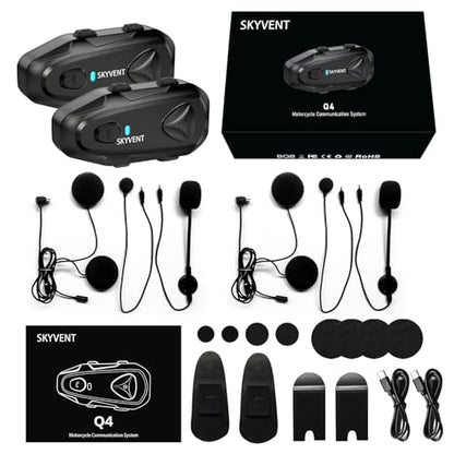 Q4 Motorcycle Bluetooth Communication System Headset Intercom (Q4)