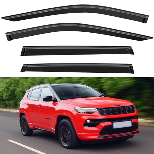 Window Visors Rain Guards for 2017 (2017-2026 Jeep Compass)