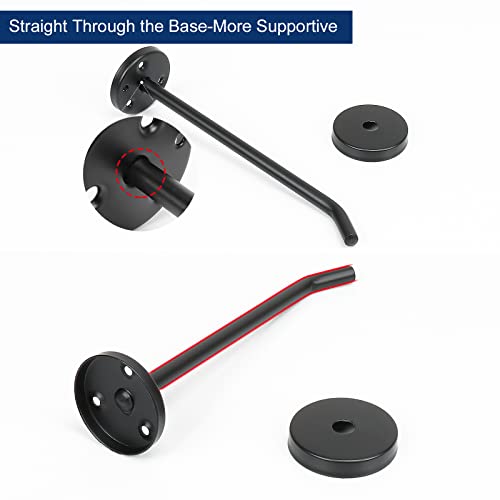 Coat Hooks Wall Mount Hooks for Hanging Hat Hurse Robe (Matte Black / 8 Inch (Wall))