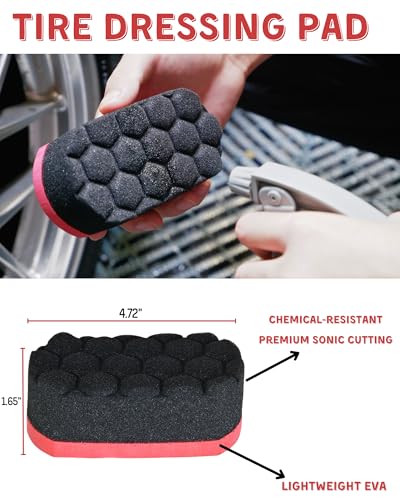 7PCS Car Wheel Rims Detail Cleaning PRO Wash Kit (7-Pack / Red/Black)