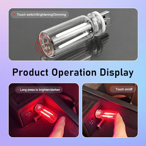 2PCS USB Night Light Bulb (Red)