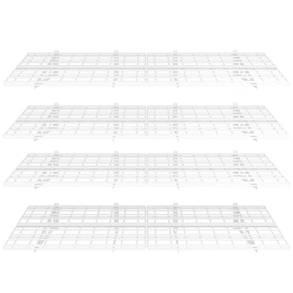 4-Pack 24-inch-by-72-inch Wall Shelf Garage Storage Rack Wall Mounted Floating Shelves 2x6 ft,White, Classic Series (4 pack-2x6 ft / White)
