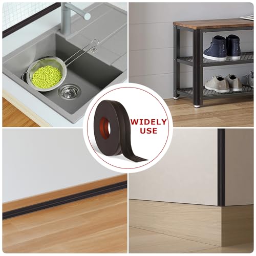 Wall Corner Protector Peel and Stick Corner Trim Molding (1.6 In x 10 Ft / Dark Walnut Wood)