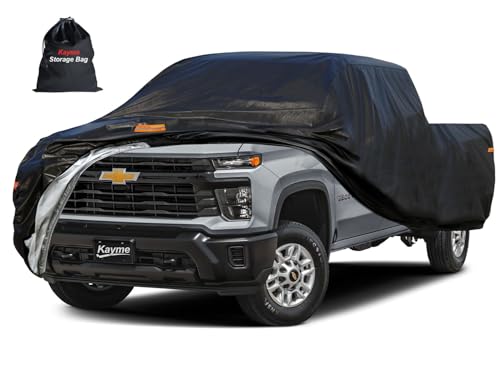 Truck Cover Waterproof All Weather (PE-Black / 5 T7 Fit Length Up To 261", Max Cab Length 158")