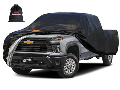 Truck Cover Waterproof All Weather (PE-Black / 5 T7 Fit Length Up To 261", Max Cab Length 158")