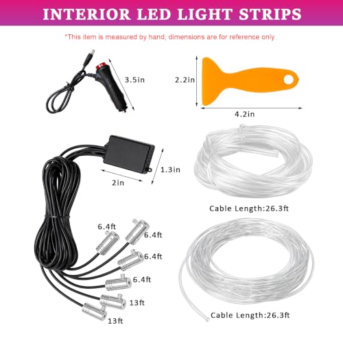 Interior Car LED Strip Lights (6 in 1)