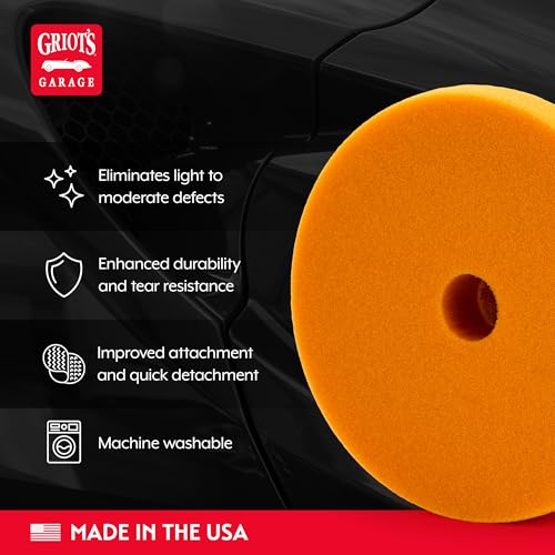 Orange Foam Correcting Pads for Car Polishing and Detailing (5.5" Pads (Set of 2))