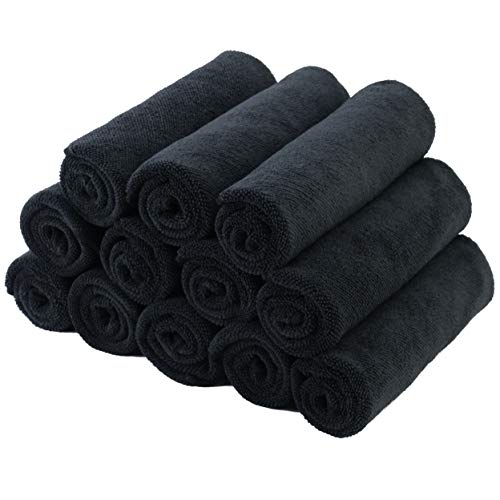 300 GSM Multipurpose Microfiber Cleaning Towel (Black)