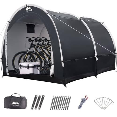 Outdoor Waterproof Bike Storage Tent Shed for 2 (8x7x5.6ft)