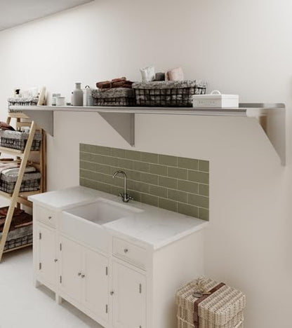 18 in. x 96 in. Stainless Steel Wall Mount Shelf (18 in. x 96 in.)