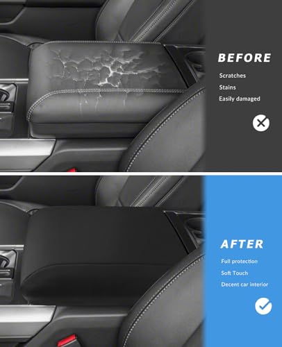 Center Console Cover for 2025 2026 Ford F150 Accessories Interior 2021 2022 2023 2024 Car Middle Arm Rest Armrest Lid Seat Cover Protector Elbow Cushion Pad (Neoprene / 2021-2026)