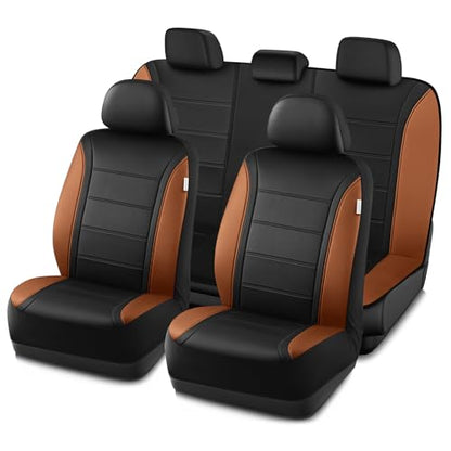 Leather Seat Covers (Brown Full Set)