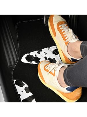 Waterproof Universal 3Pcs Car Floor Mats (Cow Print（3Pcs）)