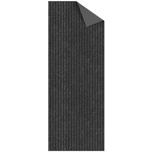 2x17 Hallway Runner Rug (Black / 2' x 17' (Runner))