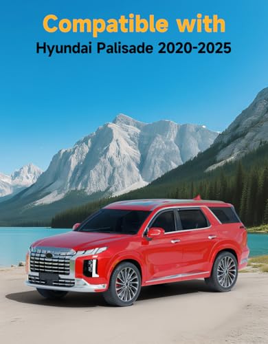 in Channel Window Visors Rain Guard for Hyundai Palisade 2020 (Fit for 2020-2025 Hyundai Palisade)
