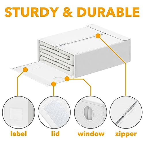 6 Pack Bed Sheet Organizers and Storage (6 pcs / White)