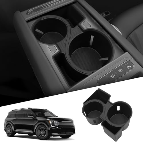 Center Console Cup Holder Insert for Kia EV9 2024 2025 2026 Accessories (Center Console Cup Holder Insert)