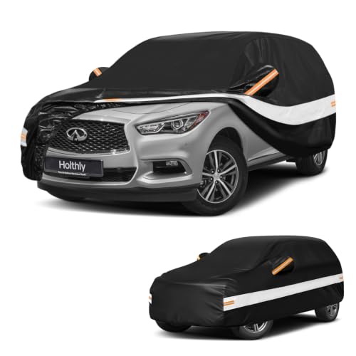 10 Layers SUV Car Cover Custom Fit for Infiniti QX60 (Black Gray / Custom Fit for INFINITI QX60)