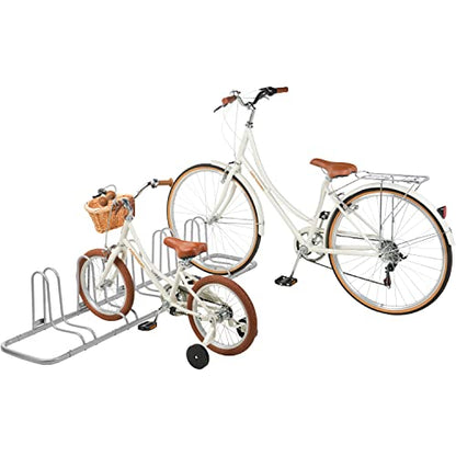 Stash Rack 2 4 & 5 Bike Floor Stand Bicycle Storage Organizer for Mountain Bike (Grey / 5 Bike)