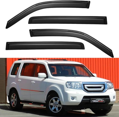 Window Visors Rain Guards for 2009 (2009-2015 Honda Pilot)