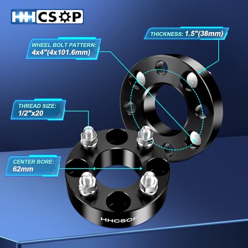4x4 Golf Cart Wheel Spacers 1.5 inch (1.5 inch / Black)