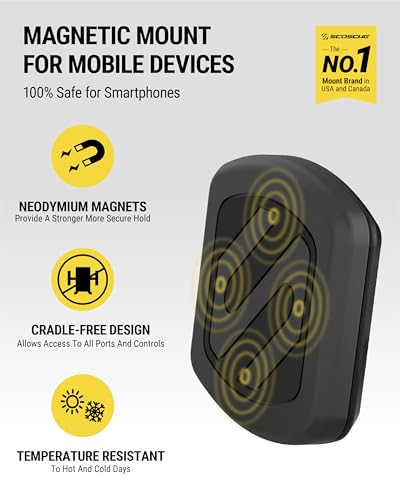 MXWDL Magnetic Cell Phone Car Mount (Extra Strength - Flex Window / Dash / 1 Pack)