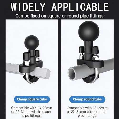 Tablet Mount Holder with U (U-bolt Base for Rails 0.5'' to 1.25'' in Diameter)