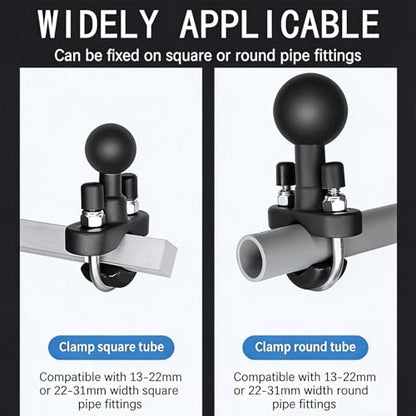 Tablet Mount Holder with U (U-bolt Base for Rails 0.5'' to 1.25'' in Diameter)