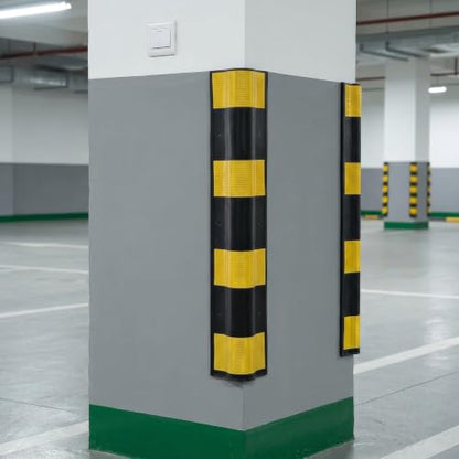 Pair of Rubber Rounded Corner Guards 31" Parking Garage Columns (Rounded)