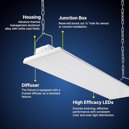 4 FT Linear LED Shop Light (1 PACK - 300W)