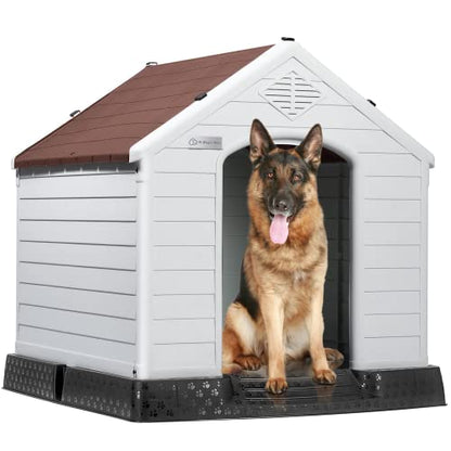 Large Dog House (Brown / 38.8"L x 35"W x 37.4"H)