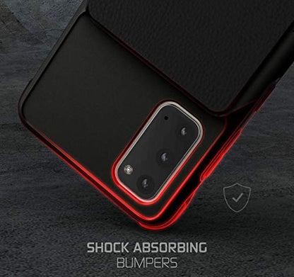 Exec Galaxy S20 Wallet Case Card Holder with Built (Galaxy S20 / Black)
